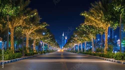 Riyadh's Ornamental Trees in Downtown -- AI Generated