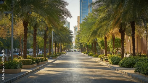 Riyadh's Ornamental Trees in Downtown -- AI Generated