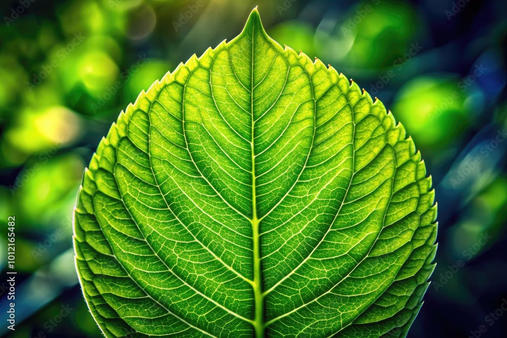 Elegant Green Leaf Symbol Representing Nature, Growth, and Environmental Sustainability Concept Elegant Green Leaf Symbol Representing Nature, Growth, and Environmental Sustainability Concept