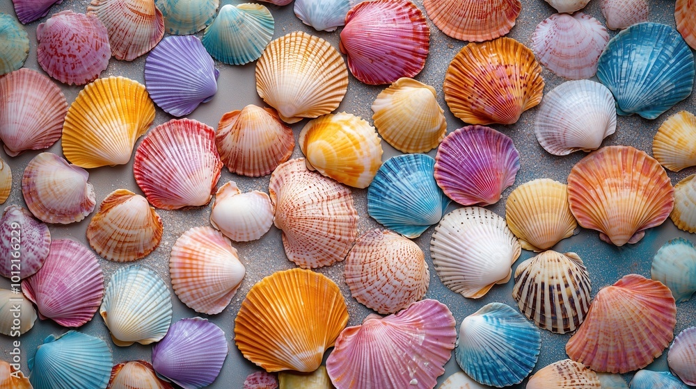 Colorful Seashells Texture Colorful Seashells Texture
