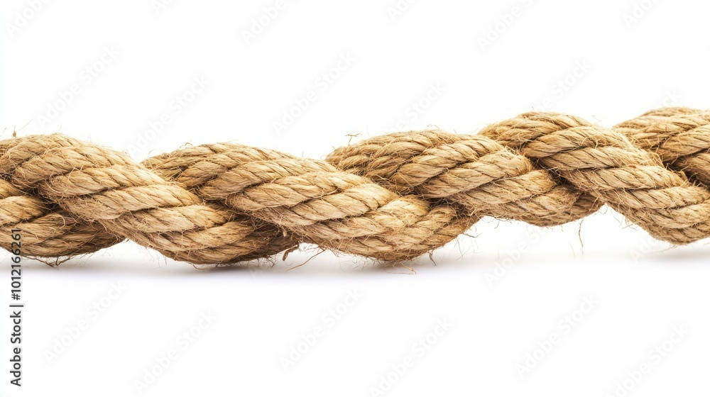Fototapeta premium Tangled Jute Rope - AI Generated