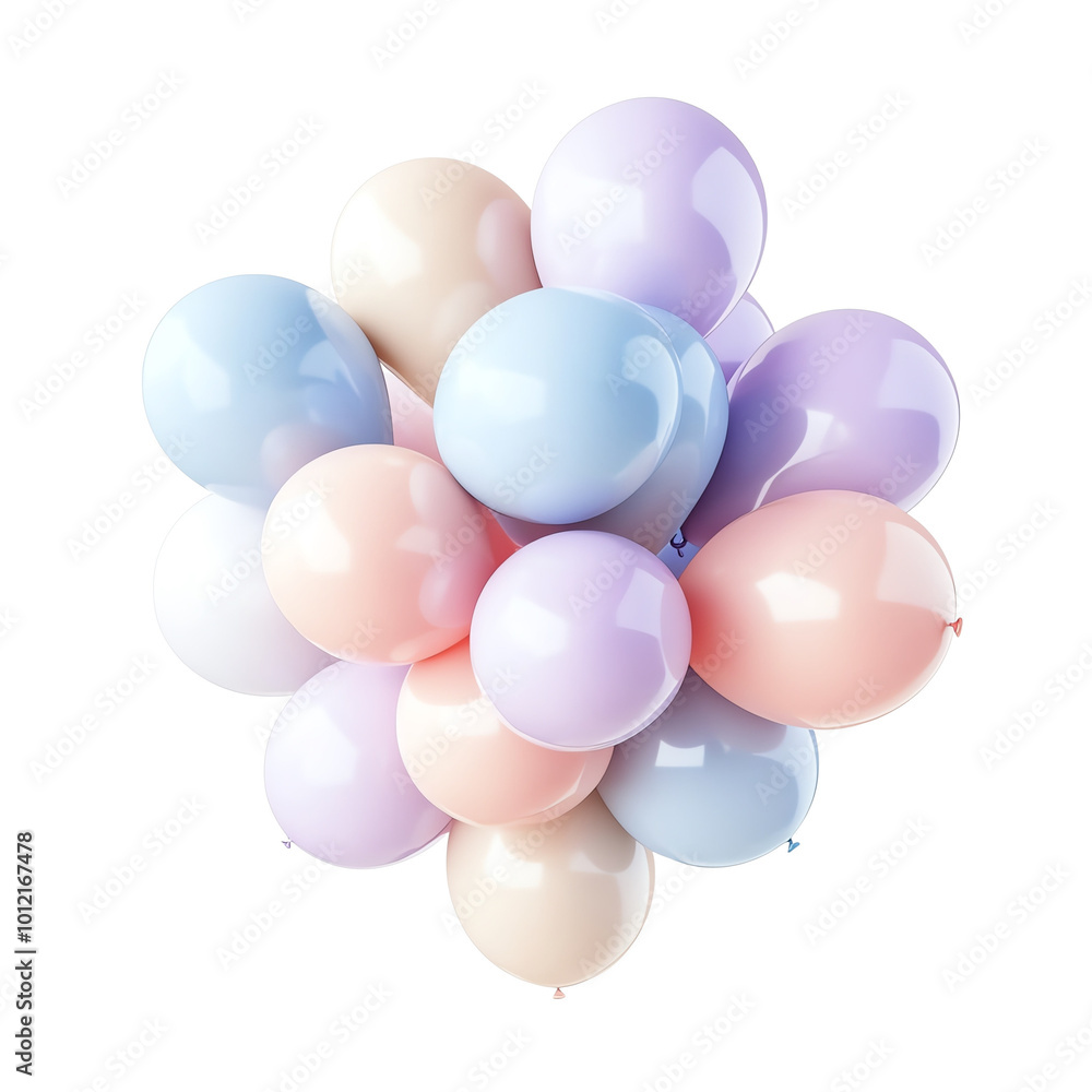 Multicolor balloons, white isolate background Multicolor balloons, white isolate background
