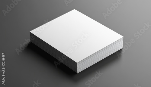 Photo of a blank business card on a grey background, a mockup template for a design presentation