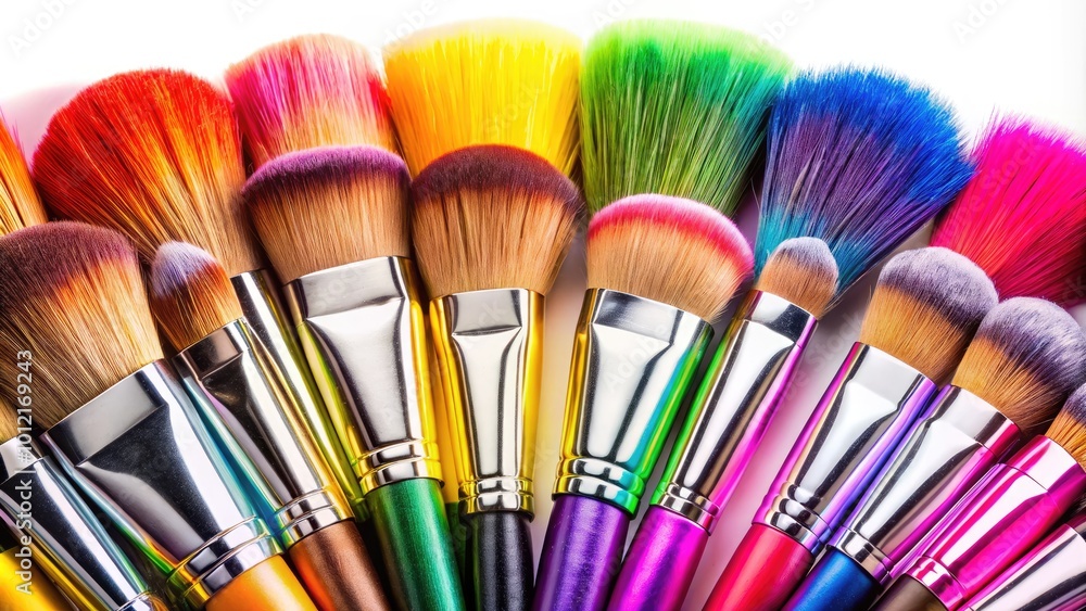 Fototapeta premium Elegant Makeup Brush Clipart for Beauty and Cosmetology Designs, Print, and Digital Projects