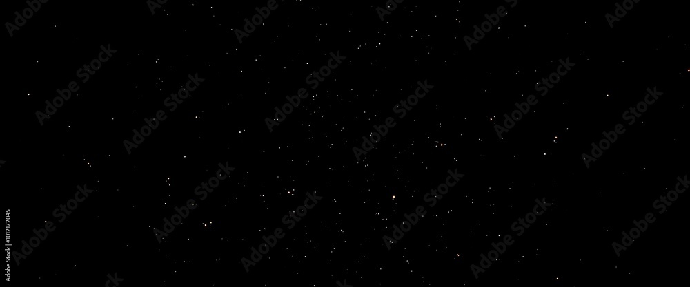 Fototapeta premium Starry sky, black background, distant stars, realistic photo effect, ultra-high definition resolution. The overall composition is simple and atmospheric, with small starlight shining in the dark night