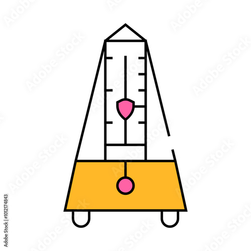 metronome tool line icon vector. metronome tool sign. isolated symbol illustration