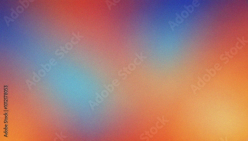 grainy gradient abstract color wave on background Orange, Blue. Modern gradient design banner with bold texture accents