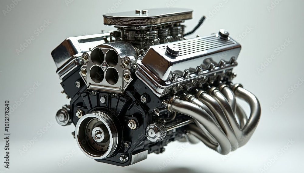 Powerful car engine isolated on white background Powerful car engine isolated on white background