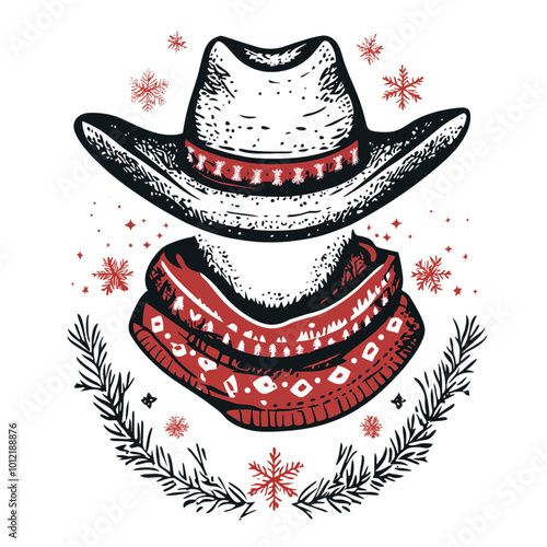 cowboy christmas, cowboy wreath, country western holiday, merry christmas, sublimation t-shirt design, transparent background, Vintage, 300dpi, 5000 x 5000px, SVG