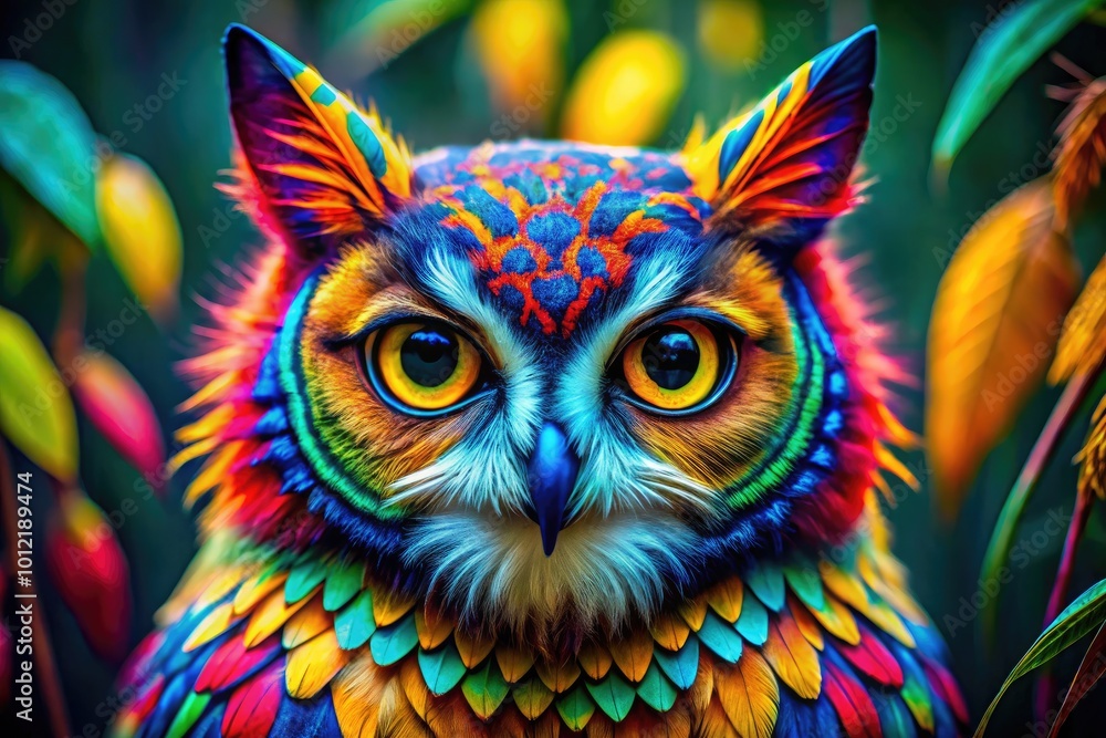 Enchanting Cat Owl Hybrid Creatively Blending Features of Feline and Avian for Unique Imagery Enchanting Cat Owl Hybrid Creatively Blending Features of Feline and Avian for Unique Imagery