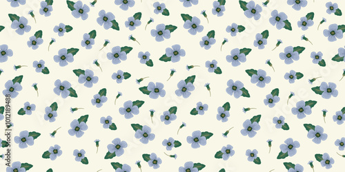 Floral seamless pattern. Vector design for paper, cover, fabric, interior decor and other