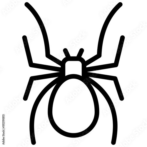 spider icon illustration design with outline