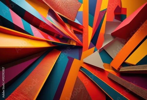 Wallpaper Mural vibrant abstract showcasing colorful recyclable materials stunning detail composition, art, design, recycled, textures, artistic, patterns, light, shapes Torontodigital.ca