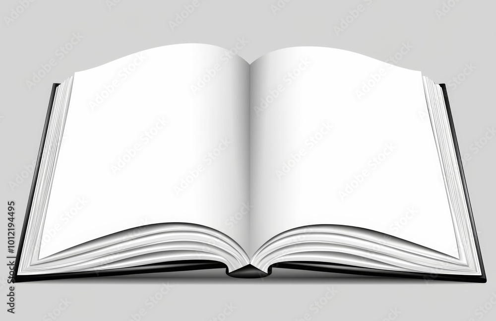 White Book Mockup on Gray Background Featuring Blank Magazine Cover Template with Space White Book Mockup on Gray Background Featuring Blank Magazine Cover Template with Space
