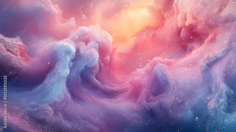 Fototapeta premium Abstract Background with Pink and Blue Swirls
