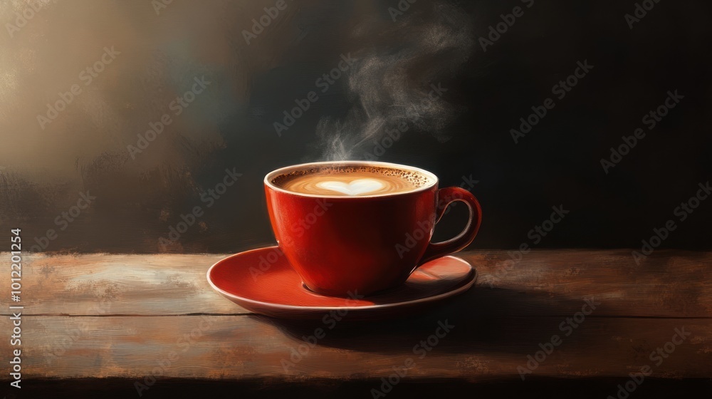 A steaming cup of coffee on a wooden table A steaming cup of coffee on a wooden table