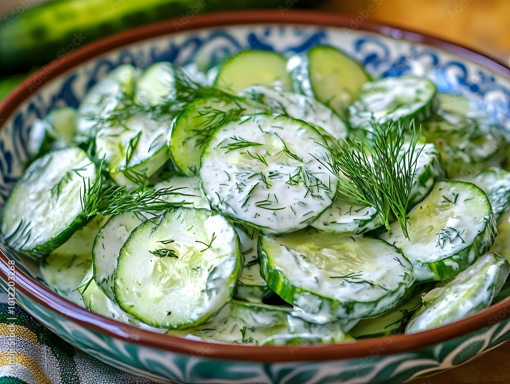 Creamy cucumber salad with dill Creamy cucumber salad with dill