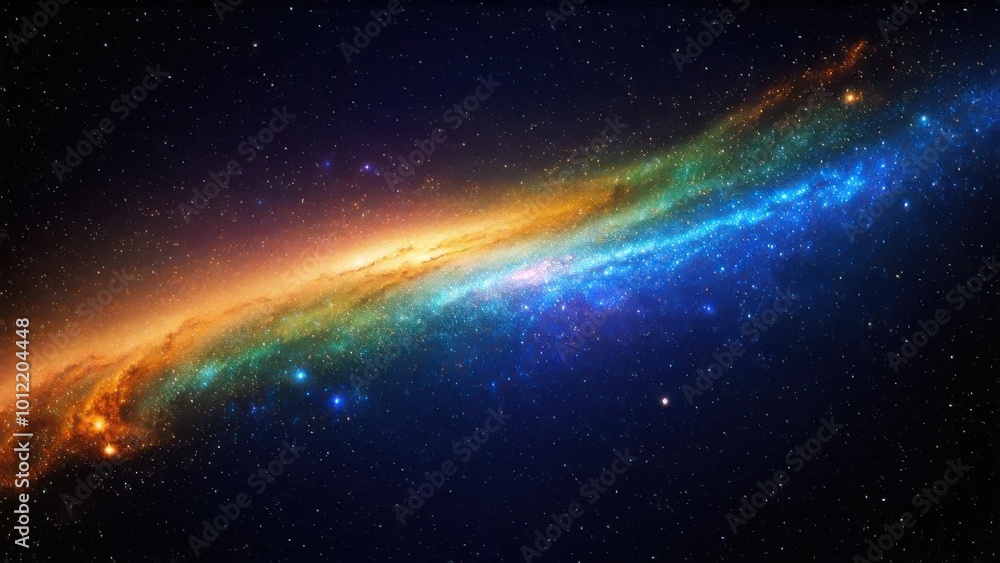 Fototapeta premium colorful abstract universe background with galaxies and glowing stars