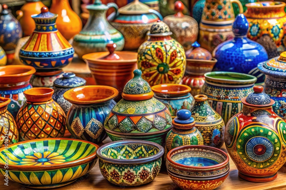 Exquisite Handcrafted Pottery Collection Showcasing Unique Designs and Earthy Textures in Natural Light Exquisite Handcrafted Pottery Collection Showcasing Unique Designs and Earthy Textures in Natural Light