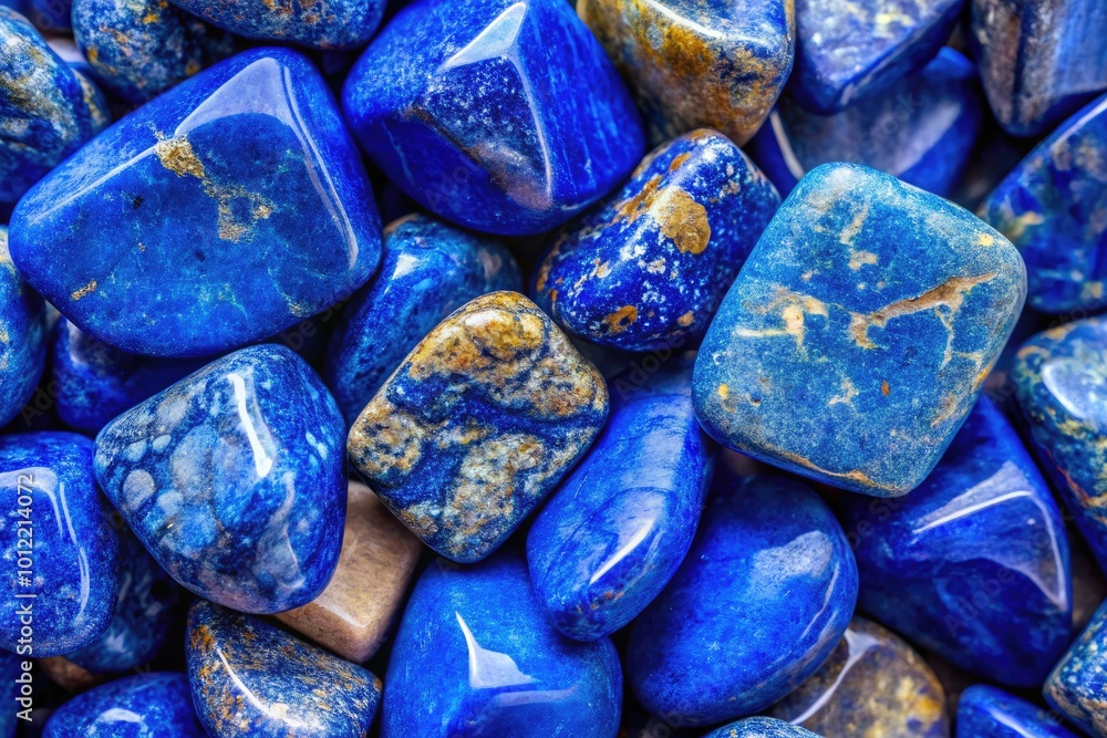 Exquisite Lapis Lazuli Stones Displaying Rich Blue Color and Unique Natural Patterns for Decoration Exquisite Lapis Lazuli Stones Displaying Rich Blue Color and Unique Natural Patterns for Decoration