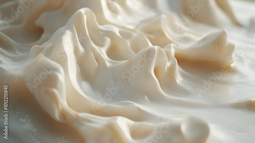 Abstract Creamy White 3D Background