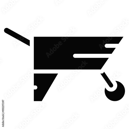 Wheelbarrow Vector Icons