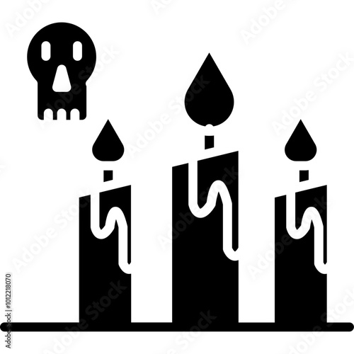 Scary Candle Vector Icons