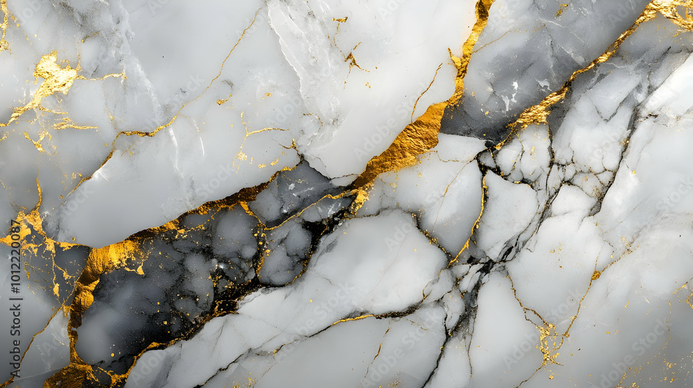 Abstract Background with White and Gray Marble and Golden Veins Abstract Background with White and Gray Marble and Golden Veins