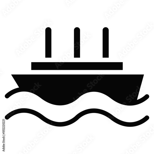 Cargo Ship Vector Icons