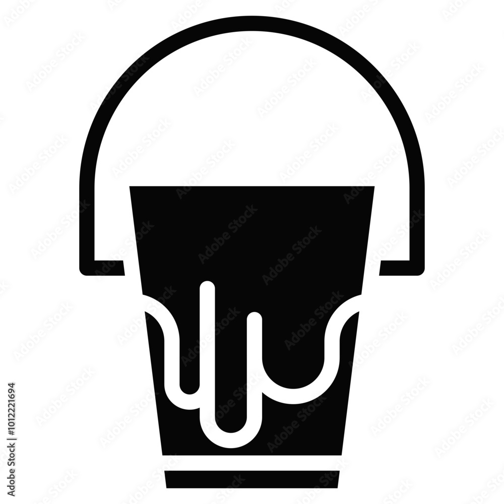 Milk Bucket Vector Icons