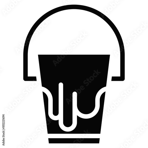 Milk Bucket Vector Icons