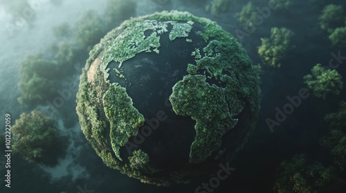 Green Earth, A Symbol of Nature's Renewal