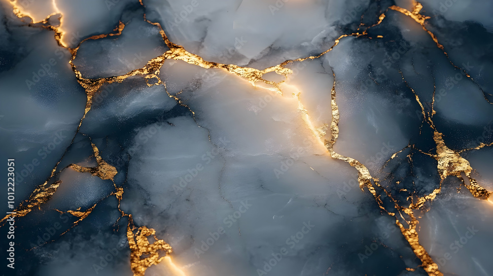 Abstract Background - Blue and Gold Marble Texture Abstract Background - Blue and Gold Marble Texture