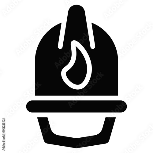 Firefighter Helmet Vector Icons