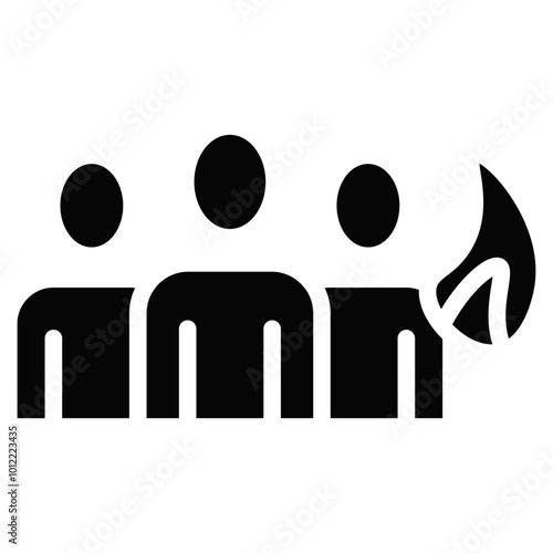 Firefighter Team Vector Icons