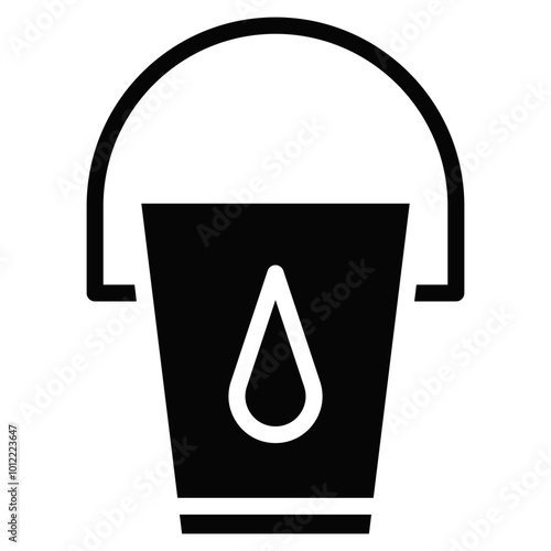 Water Bucket Vector Icons