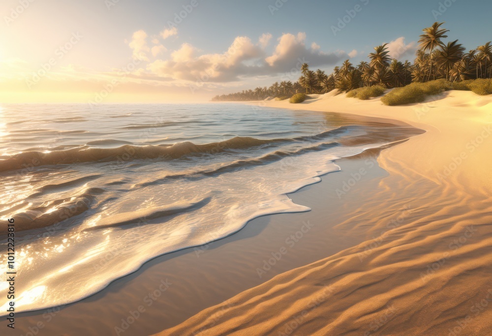 serene coastal landscape gentle waves meeting textured sand patterns forming calming seascape, beach, coastline, ocean, water, shoreline, horizon, surf, foam serene coastal landscape gentle waves meeting textured sand patterns forming calming seascape, beach, coastline, ocean, water, shoreline, horizon, surf, foam