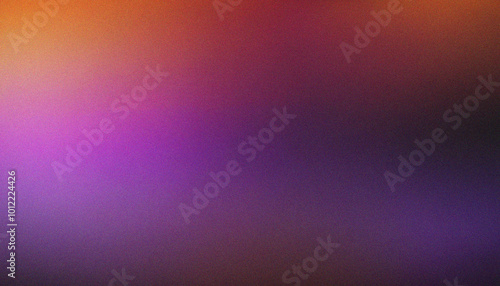 Purple, Brown, Black, Orange grainy gradient on background. Elegant grainy backdrop featuring elegant grainy transitions