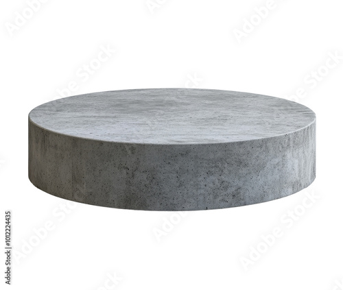 Modern concrete pedestal illuminated by natural light in a minimalist setting