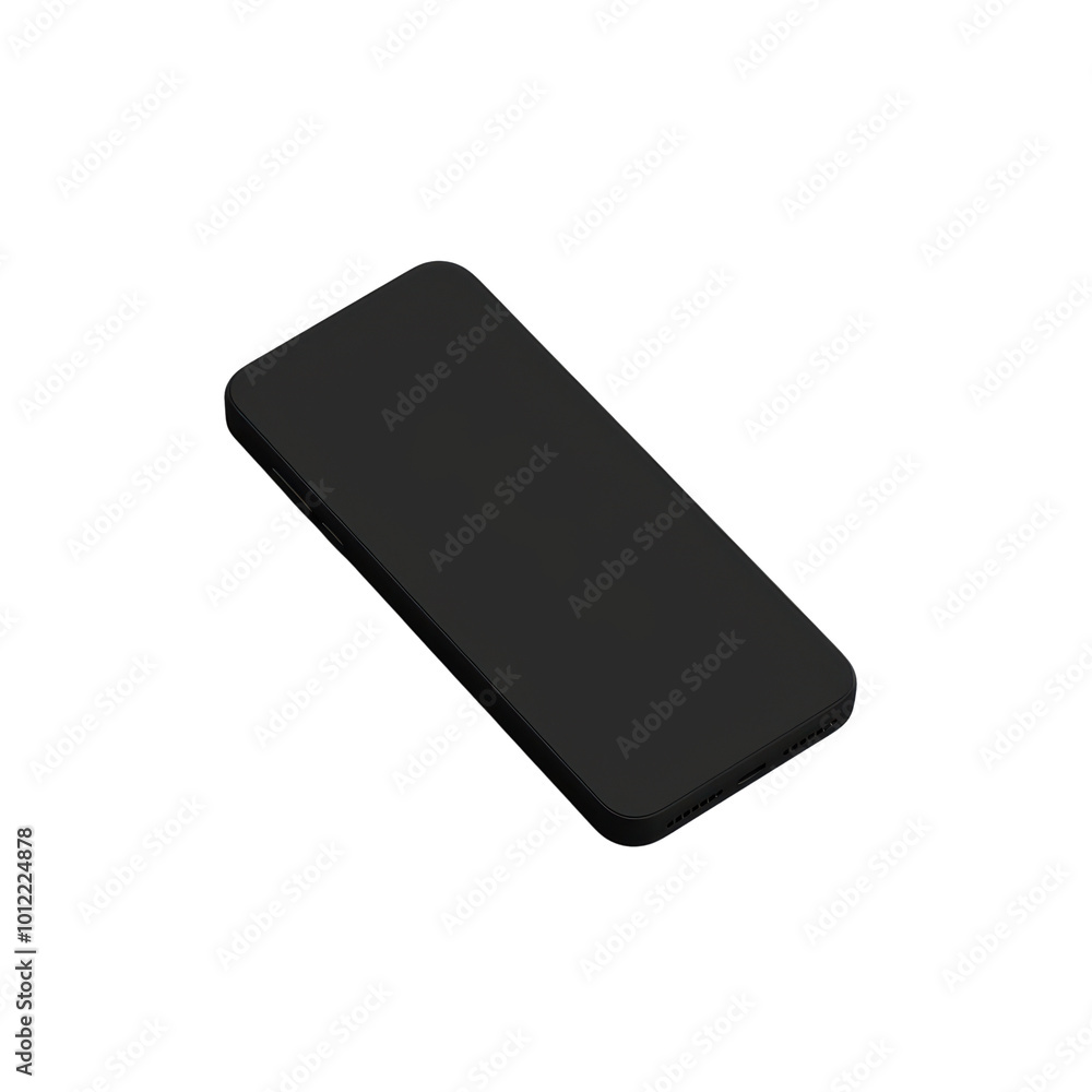 Black smartphone on a white isolated background, showcasing a minimalist design and sleek appearance. isolated on transparent background. Black smartphone on a white isolated background, showcasing a minimalist design and sleek appearance. isolated on transparent background.