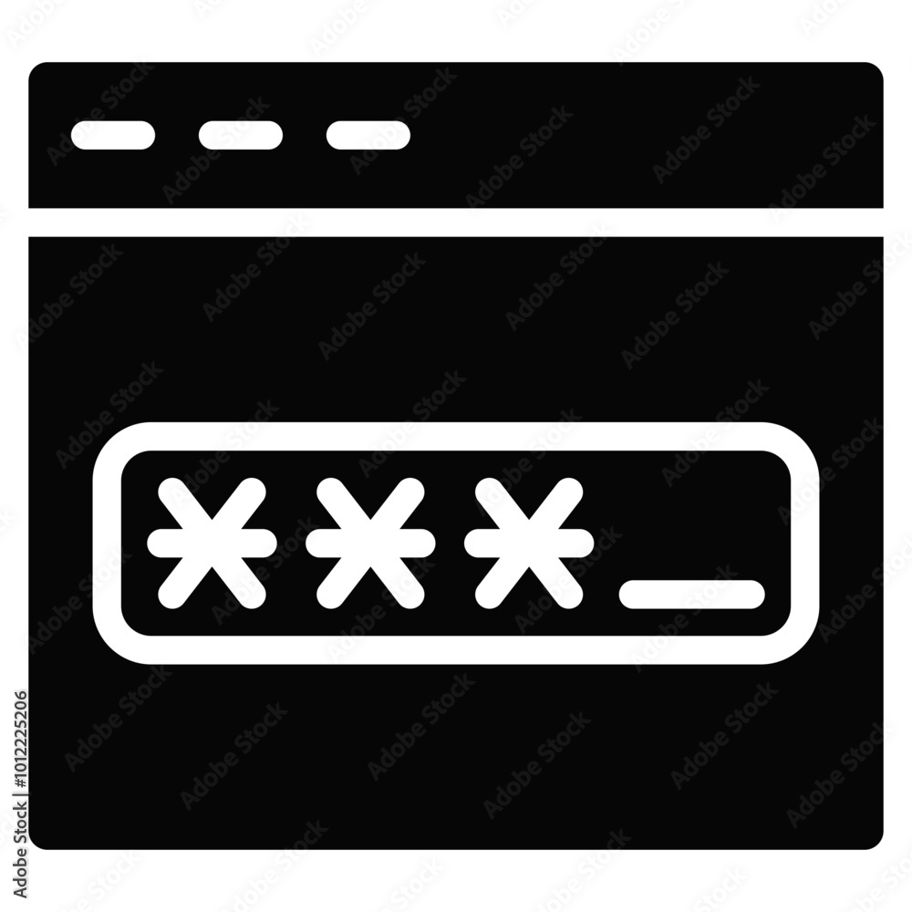 Obraz premium Browser Password Vector Icons
