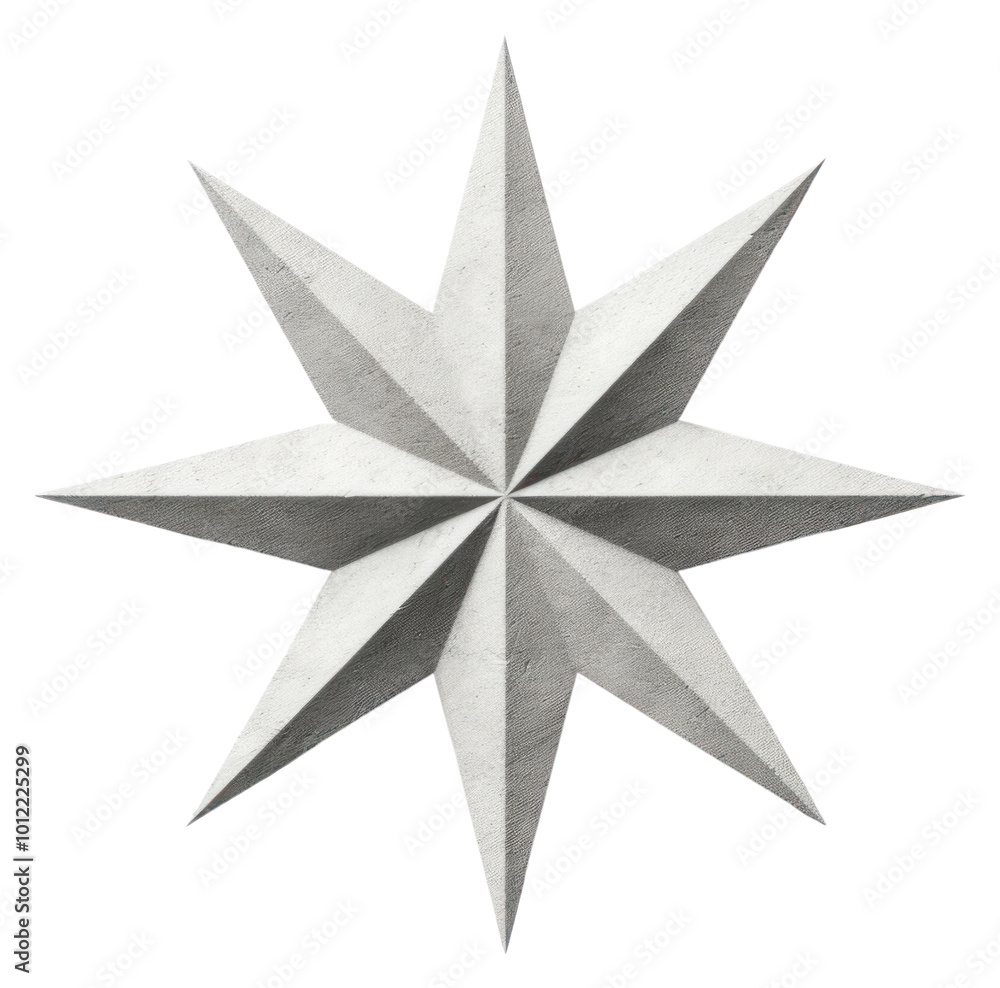 Fototapeta premium PNG Starburst paper art white background.
