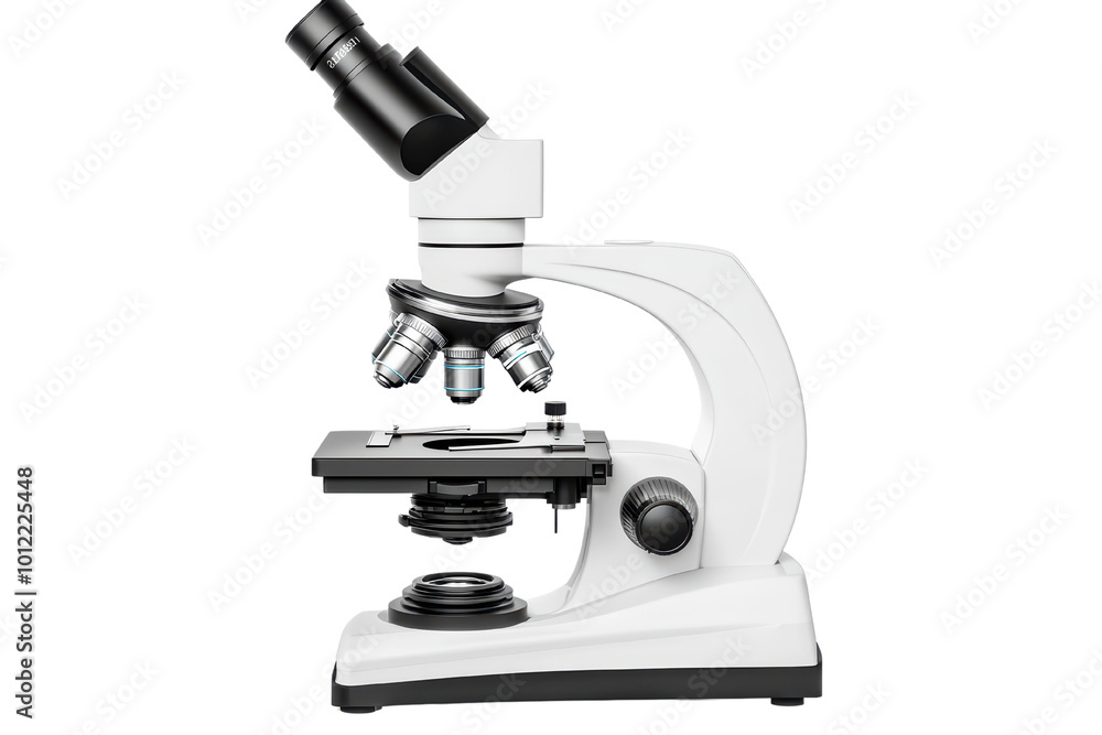 High-quality microscope on white isolated background for scientific research and laboratory use. isolated on transparent background. High-quality microscope on white isolated background for scientific research and laboratory use. isolated on transparent background.