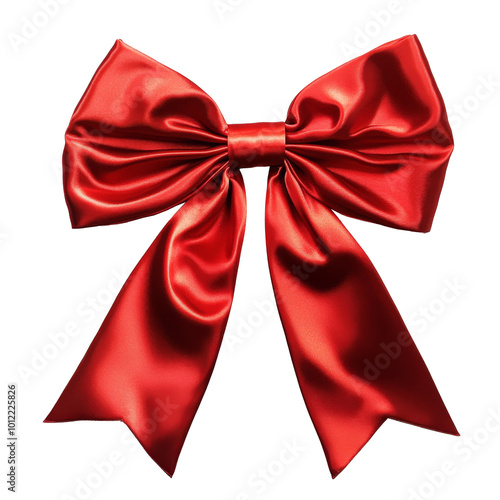 Large red satin bow perfect for gifts, decorations, or festive events during ...