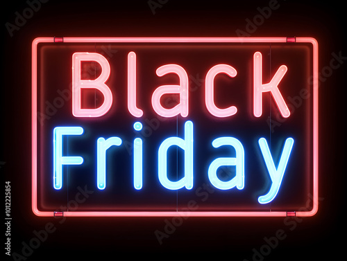 Neon Marquee Sign with ‘Black Friday’ Text | Bright and Bold Display for Holiday Sales and Discounts