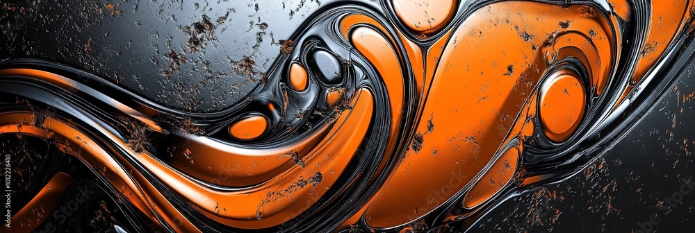 metallic orange and black swirl metallic orange and black swirl