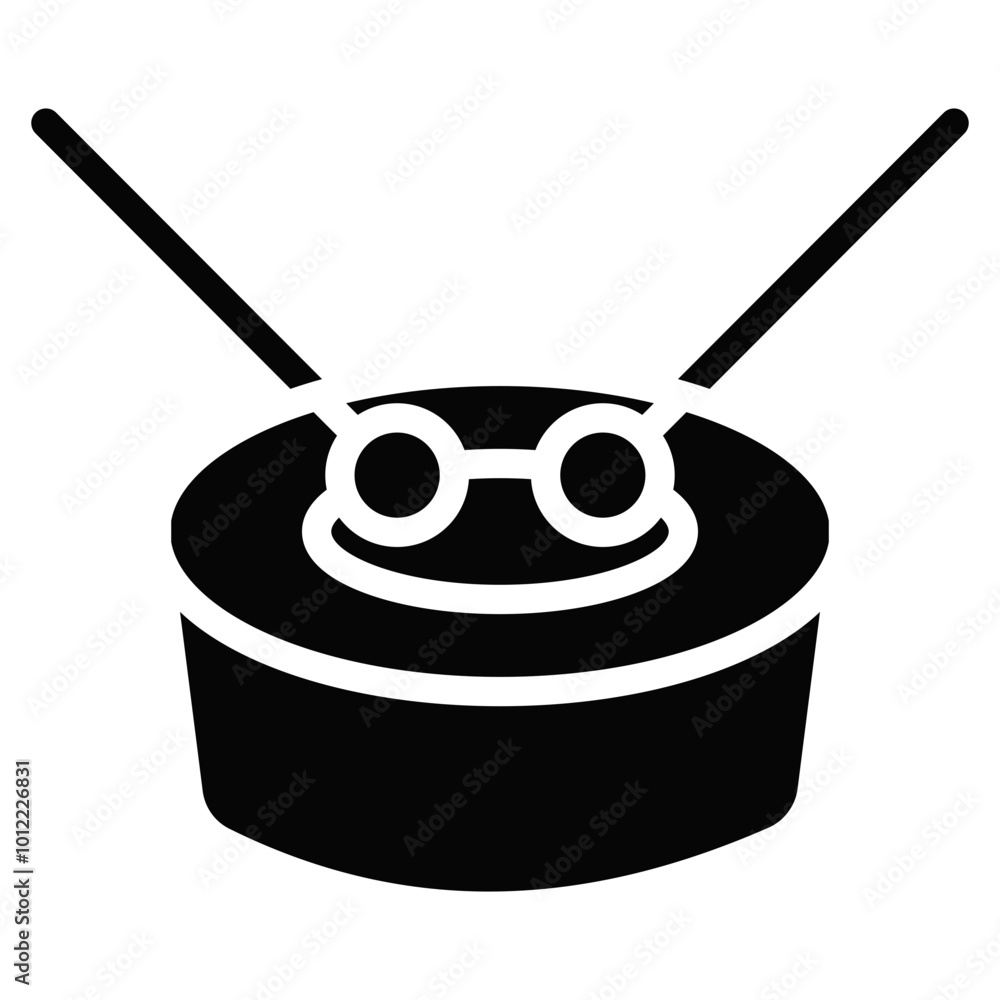 Fototapeta premium Drum Vector Icons