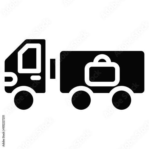 Baggage Truck Vector Icons
