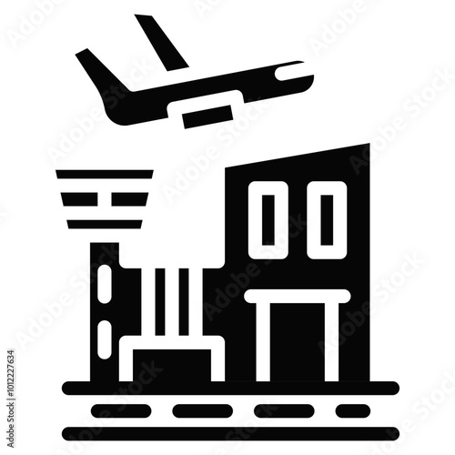 Airport Building Vector Icons
