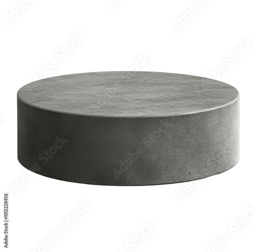 Modern concrete pedestal illuminated by natural light in a minimalist setting